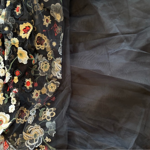 Floral Appliqué High Neck Midi Dress - Picture 6 of 8